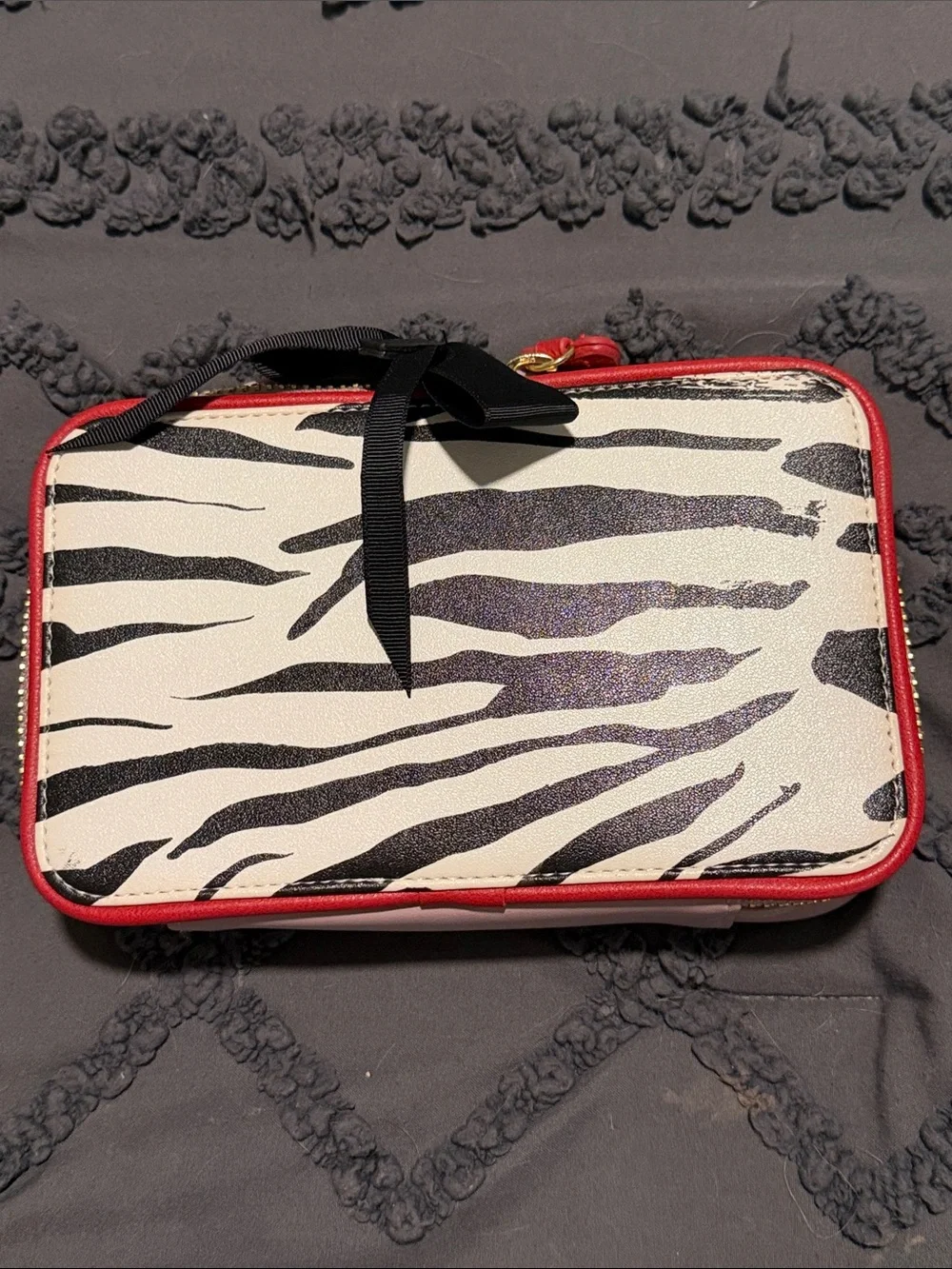 Trish McEvoy Zebra Print Cosmetic Case